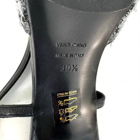 Roberto Festa Atena Slingback Pumps Embellished Buckle Houndstooth 39.5 (US9.5) - Picture 12 of 12